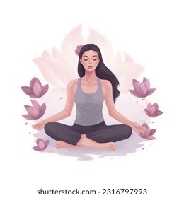 Vector Illustration of Yoga day