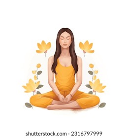 Vector Illustration of Yoga day