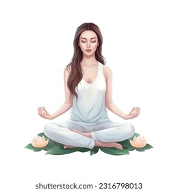 Vector Illustration of Yoga day