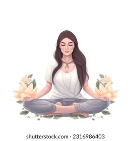 Vector Illustration of Yoga day