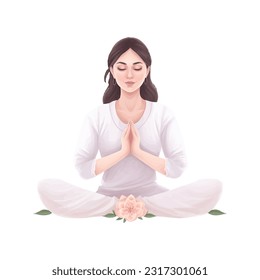 Vector Illustration of Yoga Day.