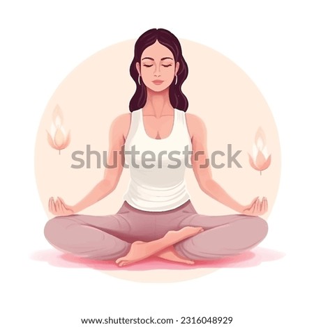 Vector Illustration of Yoga day