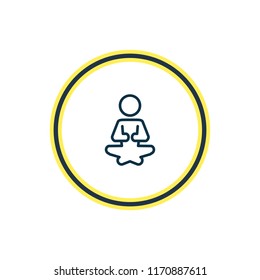 Vector illustration of yoga icon line. Beautiful activities element also can be used as meditation icon element.