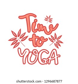 Vector illustration of Yoga lettering