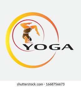 Vektorillustration des Yoga-Logos