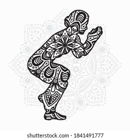 Vektorgrafik einer Yoga mandala zum Färben von Buch. Yoga Mandala für Silhouette Cameo und Cricut.
