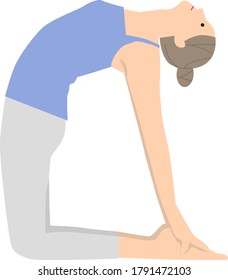 Ilustración vectorial de la pose del yoga