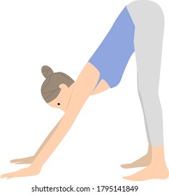 Ilustración vectorial de la pose del yoga
