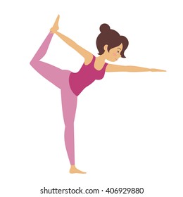 Vector Illustration of a Yoga Pose