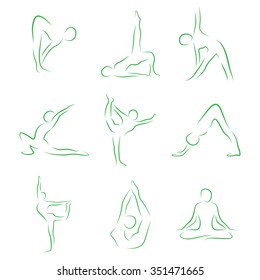 Vector Illustration : Yoga poses