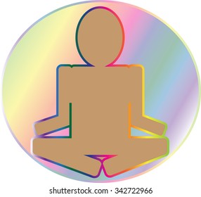 vector illustration yoga relax logo