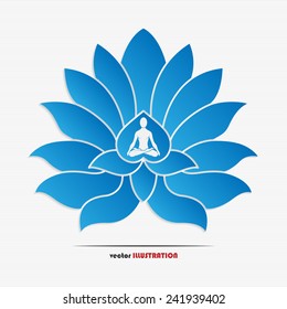 Vector illustration of yoga symbol for your design