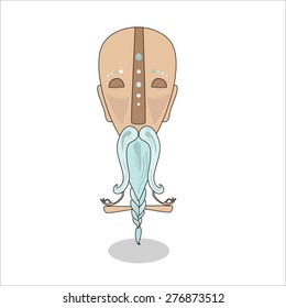 vector illustration of a yogi