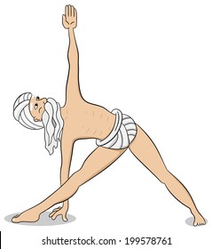 vector illustration of a yogi who practices yoga