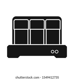 Vector illustration of yogurt and machine sign. Graphic of yogurt and appliance stock symbol for web.