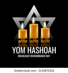 Vector Illustration of Yom HaShoah (Holocaust Remembrance Day) 
