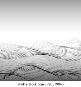 vector illustration you can use it as template for background for your text. Cyberspace. Black-n-white graphic background. 