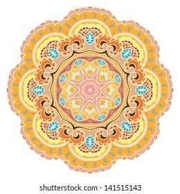  Vector illustration for you design. Mandala. Indian lace ornament.