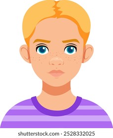 Vektorgrafik eines jungen Avatars