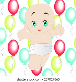 Vector illustration of a young child