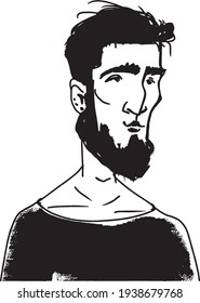 ilustración vectorial del joven apuesto