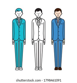 Vector illustration of young male business person
