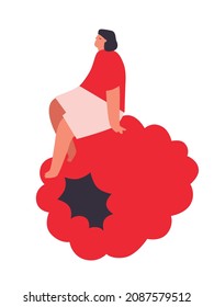 Vector illustration with young man holding huge raspberries. Berries lover concept. Funny colored typography poster, apparel print design, bar menu decoration. Isolated. EPS 10. 