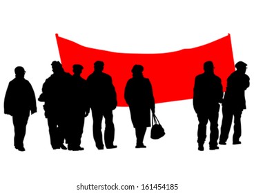 Vector illustration of a young man with a megaphone. Property release is attached to the file