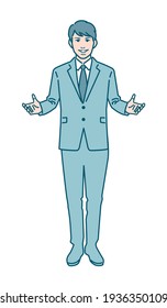 Imagen vectorial de un joven con traje.
