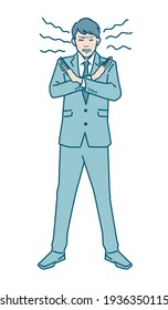 Imagen vectorial de un joven con traje.