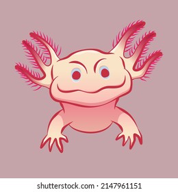 A Vector Illustration Of A Young Salamander.