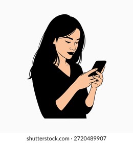 Vector illustration young woman