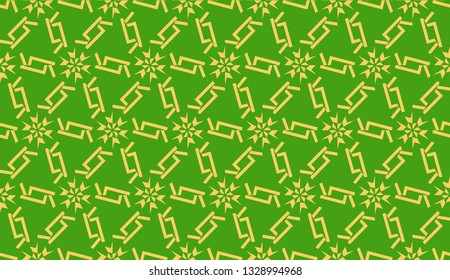 Vector illustration. For your business, presentation, fashion print. Pattern with abstract illusion triangles. Light green color