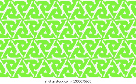 Vector illustration. For your business, presentation, fashion print. Pattern with abstract illusion triangles. Light green color