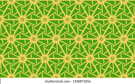 Vector illustration. For your business, presentation, fashion print. Pattern with abstract illusion triangles. Light green color