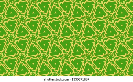 Vector illustration. For your business, presentation, fashion print. Pattern with abstract illusion triangles. Light green color