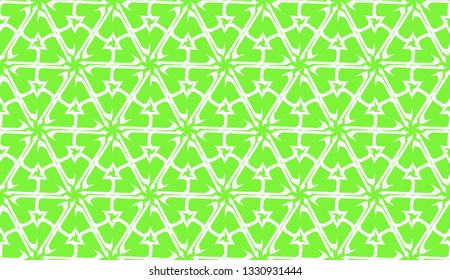 Vector illustration. For your business, presentation, fashion print. Pattern with abstract illusion triangles. Light green color