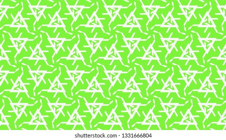 Vector illustration. For your business, presentation, fashion print. Pattern with abstract illusion triangles. Light green color
