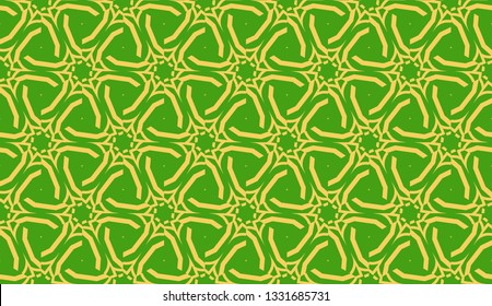 Vector illustration. For your business, presentation, fashion print. Pattern with abstract illusion triangles. Light green color
