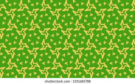 Vector illustration. For your business, presentation, fashion print. Pattern with abstract illusion triangles. Light green color