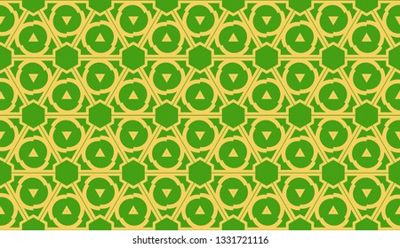 Vector illustration. For your business, presentation, fashion print. Pattern with abstract illusion triangles. Light green color