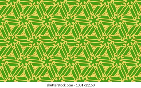 Vector illustration. For your business, presentation, fashion print. Pattern with abstract illusion triangles. Light green color