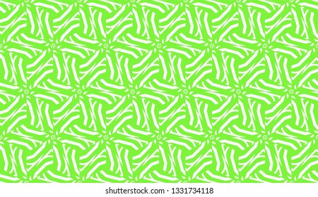 Vector illustration. For your business, presentation, fashion print. Pattern with abstract illusion triangles. Light green color