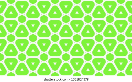 Vector illustration. For your business, presentation, fashion print. Pattern with abstract illusion triangles. Light green color