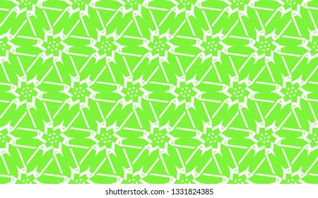Vector illustration. For your business, presentation, fashion print. Pattern with abstract illusion triangles. Light green color
