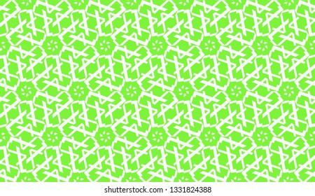 Vector illustration. For your business, presentation, fashion print. Pattern with abstract illusion triangles. Light green color