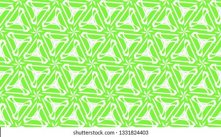 Vector illustration. For your business, presentation, fashion print. Pattern with abstract illusion triangles. Light green color