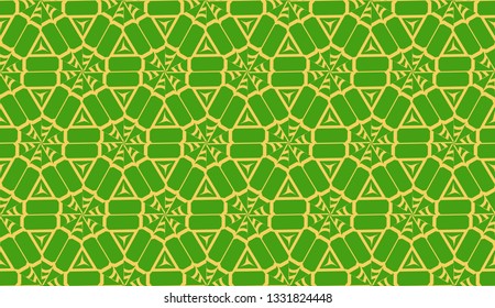 Vector illustration. For your business, presentation, fashion print. Pattern with abstract illusion triangles. Light green color