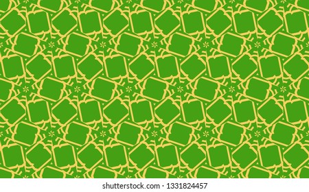 Vector illustration. For your business, presentation, fashion print. Pattern with abstract illusion triangles. Light green color