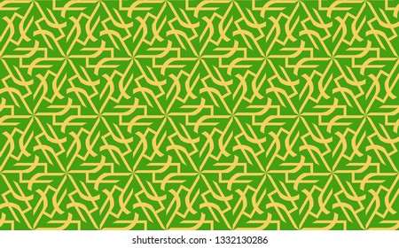 Vector illustration. For your business, presentation, fashion print. Pattern with abstract illusion triangles. Light green color